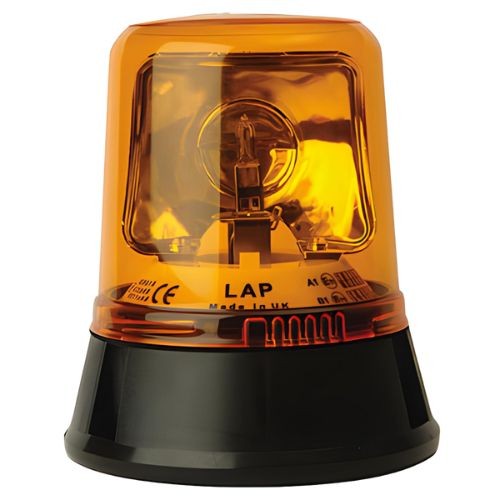 Rotating Beacon - Amber Colour, 3 Point Fixing, 12V, LAP Electrical - LAP 254